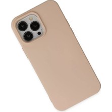 Mrs-  iPhone 14 Pro Kılıf Nano Içi Kadife Silikon - Pudra -548484