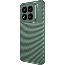 Mrs-  Xiaomi Mi 15 Pro Kılıf Auto Focus Karbon Kapak - Koyu Yeşil -548484
