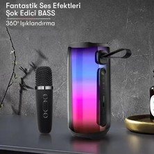 Mrs-  Pluse 5 Mikrofonlu Rgb Kablosuz Hoparlör - Siyah -548484