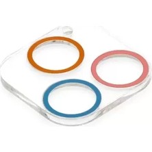 Mrs-  Apple iPhone 13 Pro Renkli Kamera Lens Koruma Cam - Pembe-Mavi -548484