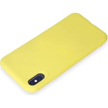 Mrs-  iPhone x Kılıf First Silikon - Sarı -548484