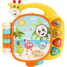 Mrs- Sesli ve Işıklı Zürafa Figürlü Müzik Kitabı -548484