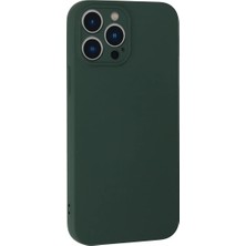 Mrs-  iPhone 13 Pro Kılıf Nano Içi Kadife Silikon - Koyu Yeşil -548484