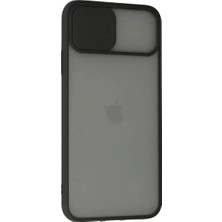 Mrs-  iPhone 11 Pro Kılıf Palm Buzlu Kamera Sürgülü Silikon - Siyah -548484