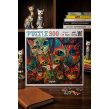 Farbu Oyuncak 300 Parça Cat Eyes Sanatsal Kedi Gözleri Puzzle Kaliteli 33X48CM Eğitici Çocuk Yapboz