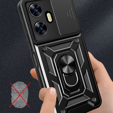 Mrs-  Realme C55 Kılıf Pars Lens Yüzüklü Silikon - Lacivert -548484