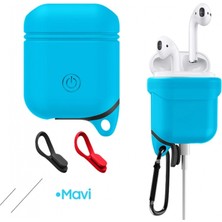 Marsilyan Ally Apple Airpods Için Premium Silikon Kılıf Anahtarlıklı