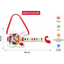 Can-Em Oyuncak 🎸 Mini Müzikli Oyuncak Gitar – Kırmızı Beyaz