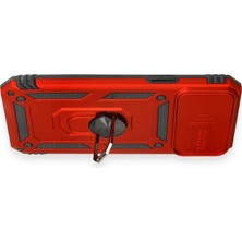 Mrs-  iPhone 12 Pro Max Kılıf Pars Lens Yüzüklü Silikon - Kırmızı -548484