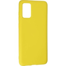 Mrs-  Samsung Galaxy S20 Plus Kılıf Nano Içi Kadife Silikon - Sarı -548484