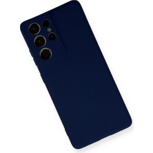 Mrs-  Samsung Galaxy S21 Ultra Kılıf Nano Içi Kadife Silikon - Lacivert -548484