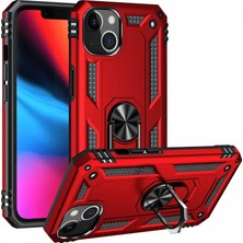 Mrs-  iPhone 14 Plus Kılıf Sofya Yüzüklü Silikon Kapak - Kırmızı -548484