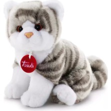 Mrs- Brad Peluş Beyaz Gri Kedi 20 cm -548484