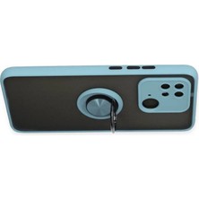 Mrs-  Xiaomi Redmi 10C Kılıf Montreal Yüzüklü Silikon Kapak - Buz Mavi -548484