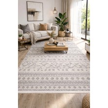 Ayduran Halı Modena Iskandinav Yıkanabilir Şönil Kilim Saçaklı, Kaymaz Tabanlı Koridor Salon Oturma Çocuk Odası Halısı