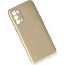 Mrs-  Oppo Reno 5 Kılıf First Silikon - Gold -548484