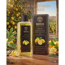 Welive Premium Limon Kolonyası 400 ml 80° Ferahlatıcı Cam Şişe Kolonya