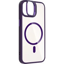 Mrs-  Apple iPhone 11 Remim Lensli Magsafe Standlı Kapak - Derin Mor -548484