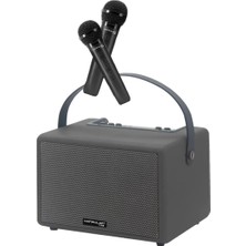 Mrs-  F32 2X50W Sürücülü 2 Adet Mikrofonlu Bt 5.2 Kablosuz Hoparlör - Siyah -548484
