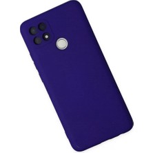 Mrs-  Oppo A15 Kılıf Nano Içi Kadife Silikon - Mor -548484