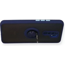 Mrs-  Xiaomi Redmi 9 Kılıf Montreal Yüzüklü Silikon Kapak - Lacivert -548484