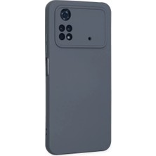 Mrs-  Xiaomi Poco M4 Pro 4g Kılıf Nano Içi Kadife Silikon - Gri -548484