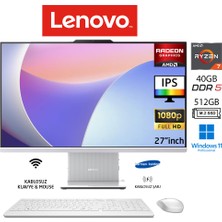 Lenovo ıdeacentre 27ARR9 Aıo Ryzen7 7735HS 40GB 512GB SSD Bulut Gri W11PRO 27" Fhd All In One Bilgisayar Duddı