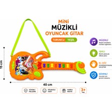 Can-Em Oyuncak 🎸 Mini Müzikli Oyuncak Gitar – Turuncu Yeşil