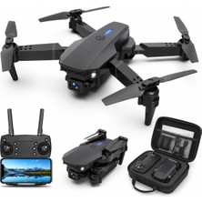 Beemen E88 Drone Çift Bataryalı Katlanabilir Mini Drone | Taşıma Çantalı | Çocuk Helikopter | Wifi Kontrollü Başlangıç Seviyesi Drone