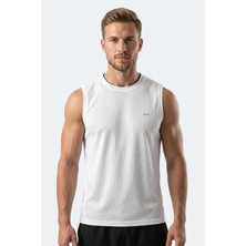 Slazenger Hazzar I Erkek Kolsuz Beyaz Tişört