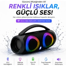 Erdmsp Booms Box 3 Rgb Ile Sesi Hisset V5.3 Hızlı Bağlantı Ile Kesintisiz Müzik Bluetooth Hoparlör