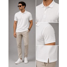Raymons Rym T6102 Polo Yaka Örme Tişört/beyaz/2xl