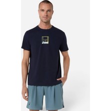 Asics Court Core Graphic Tee Erkek Lacivert Kısa Kollu Tshirt 2041A355-401