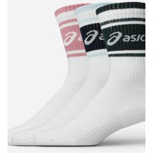 3 Pack Asics Logo Crew Sock Unisex Yeşil Koşu Çorabı 3033C295-301