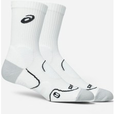 Asics Court+ Tennis Crew Sock Unisex Beyaz Çorap 3043A136-100