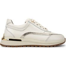 Tamer Tanca Kadın Hakiki Deri Bej Sneakers & Spor Ayakkabı 1116 1868 Bn Ayk Y26 Bej/antrasıt