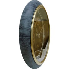 Yakalabazar CrownWell Hareketli Çarklı Duvar Saati - 40 cm Metal Retro Sessiz Akar Mekanizma Siyah