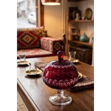 Decostyle Dekorlu Kapaklı Ayaklı Şekerlik – 2 Parça Sunum & Dekor Seti 14X14X20