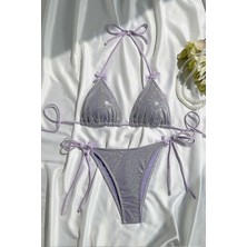 BMD Julia Fiyonklu Brazilian Bikini - Mor