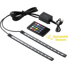 SPACE24 SPK02 Uzaktan Kumandalı 8 Farklı Işıklı Araç Içi LED Aydınlatma Siyah