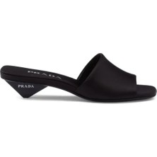 Prada Sport Siyah Saten Kadın Terlik