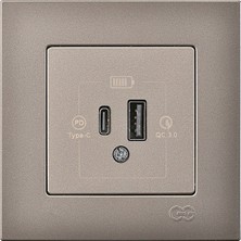 Gunsan Günsan Eqona Mocha Şarj Prizi 20W Qc3.0 Pd Type-C + USB Çift Çıkışlı