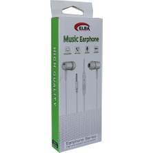 Elba ELB-2706 Beyaz Kulakiçi Type-C Mikrofonlu Kablolu Kulaklık (Ses Kontrol)