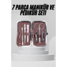 Marsilyan 7 Parça Paslanmaz Çelik Manikür ve Pedikür Seti Çantalı Profesyonel