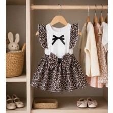 Masal Bebe Kids Leoparlı Fiyonklu Takım