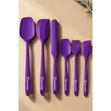 Multiamo 6lı Takım Yanmaz Yapışmaz Slikon Yumurta Fırçası Kaşık Bıçak Pasta Spatula Seti