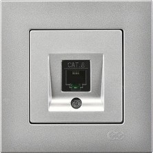 Gunsan Günsan Eqona Gümüş Tekli Data Prizi (RJ45 Cat6)