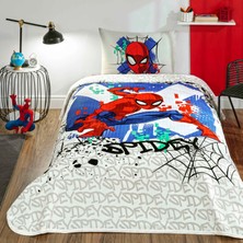 Taç Lisanslı Spiderman Action x Pamuk Tek Kişilik Pike Takımı
