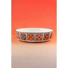Bursa Porselen Dekor Orange Tile Porselen Salata Kasesi