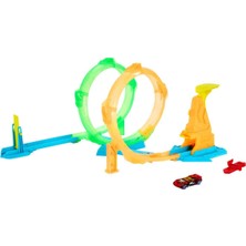 Hot Wheels Neon Yarışçılar Çift Çemberde Hız Pist Seti JMG49